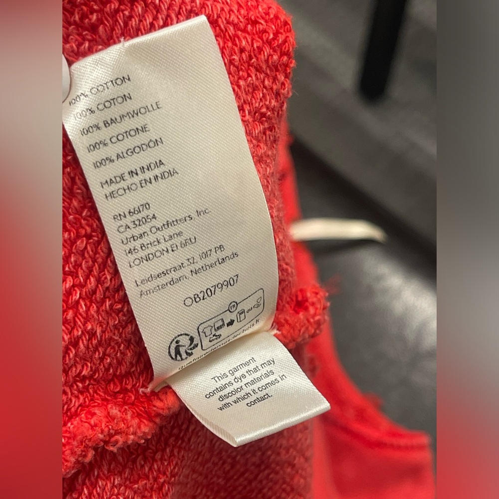 Free People Red Antelope Valley Sweatshirt Sz Large - Picture 8 of 8